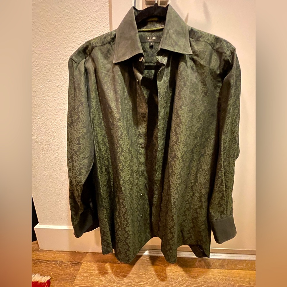 Ted Baker - Ornate, Dark Green Dress shirt